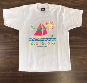 Kid’s Used Vintage Waikoloa Hawaii T-shirt Size 10-12 Surf Sail Sun Beach USA - Picture 1 of 11