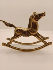 Vintage brass rocking horse. - Picture 1 of 4