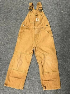 Kids Youth Size 5 Brown Carhartt Bib Overalls - Picture 1 of 5