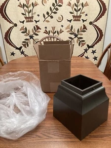 15967 Cascade BRONZE Whitehall Mailbox Post Base Cuff 7Dx7Wx7.25"H for 4x4" Post - Picture 1 of 13