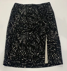 Ladies size 14 Black CAPTURE Long Straight Patterned Pencil Skirt - VGC - Picture 1 of 5