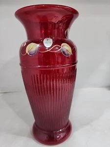 Fenton Adam's Rib Red Vase - Bild 1 von 8