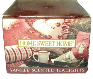 Yankee Candle Retirado "HOME SWEET HOME" Caja de 12 Luces de Té Perfumadas ~ RARO ~ NUEVO - Imagen 1 de 1
