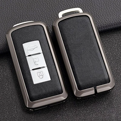 Funda protectora de cuero para llavero para Mitsubishi RVR ASX Outlander Mirage Foto 1 de 4