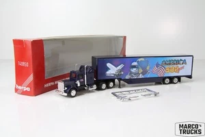 Herpa Peterbilt Box Semi-Trailer Truck "500 Years America" No. 140850 1:87 /H224 - Picture 1 of 1