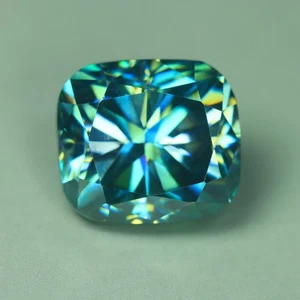 4.25 Cts_Replacement of Diamond _Genuine Real Blue Moissanite_Brilliant Cut - Picture 1 of 3