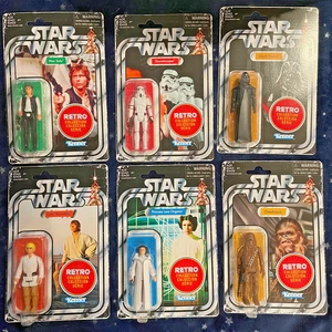 RARE Star Wars Retro Collection: A New Hope WAVE 1 SET OF 6 IN ORIGINAL SHIPPER - Bild 1 von 23