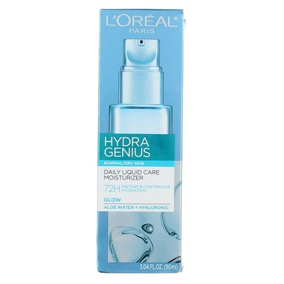 4 Pack L'Oreal Paris Hydra Genius Daily Liquid Moisturizer, Glow, 3.04 fl oz - Image 1 of 2
