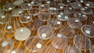 LOT-64~ GLASS CRYSTAL FACE'S FOR POCKET WATCH~ VINTAGE~ VARIOUS SIZES - Picture 1 of 19