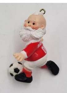 Vintage Hallmark Ornament NICK THE KICK SANTA SOCCER BALL 1988 - Picture 1 of 8
