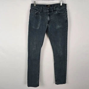 7 For All Mankind Jeans Men's 31 x 32 Blue Ronnie Luxe Performance Dk Wash Fade - Picture 1 of 17