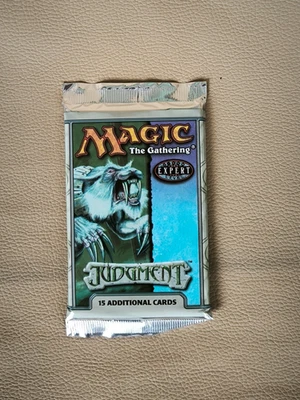1 X BOOSTER PACK  JUDGMENT 15 Cards Factory Sealed MTG 2000 Magic The Gathering - Image 1 of 4