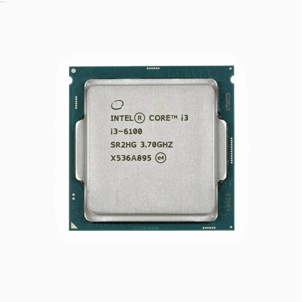 Intel Core I3 6100 Desktop CPU LGA 1151 Dual-Core 3.7 GHZ Bulk - Image 1 of 2