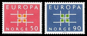 NORVEGIA 1963 Europa 2v MNH** - Picture 1 of 1