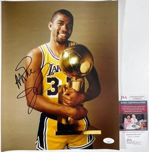 NBA Magic Johnson Signed Los Angeles Lakers 11x14 Photo Autograph JSA COA - Picture 1 of 1