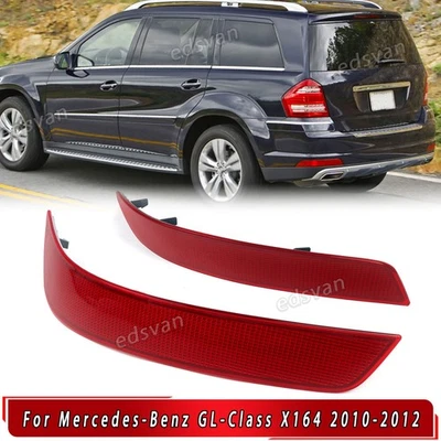 Par de reflectores de parachoques trasero para Mercedes-Benz GL X164 GL350 GL450 GL550 2010-2012 Foto 1 de 4