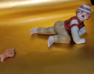 MST Imports Vintage Porcelain 6" Hobo Clown Fishing Shelf Sitter - Picture 1 of 7