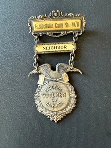 MODERN WOODMEN OF AMERICA NACHBARN MEDAILLE ELIZABETHVILLE CAMP - Bild 1 von 4