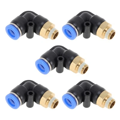 Racores aire 5/16" 90° 1/8"BSPT azul para conexión rápida línea aire - Imagen 1 de 4