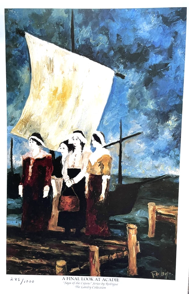 GEORGE RODRIGUE SAGA DE LOS CAJUNES MIRADA FINAL A ACADIE # LTD. con certificado de autenticidad Foto 1 de 4
