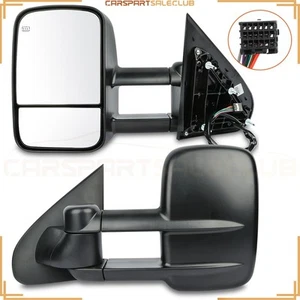 Pair Tow Mirrors Telescoping Power Heated For Chevy Silverado / Gmc Sierra - Bild 1 von 1