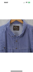 Drake 3xl Blue Long Sleeve Button Down XXXL Waterfowl - Picture 1 of 7