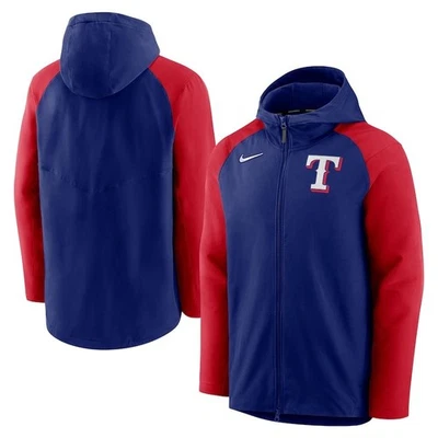 Nike Authentic Collection Raglan Full-Zip Hoodie Texas Rangers Large Jacket - Image 1 of 2