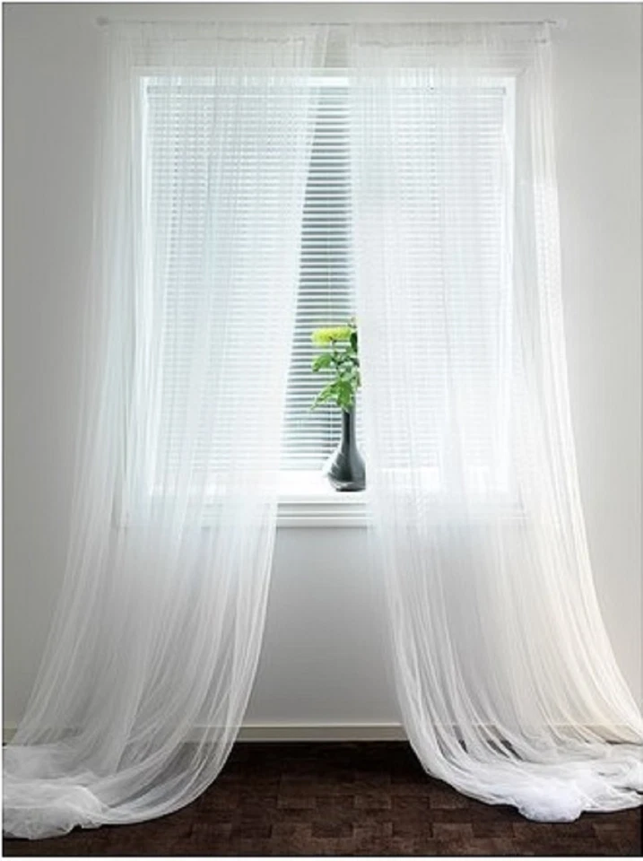 Nuevo IKEA LILL Cortinas Transparentes 4 Paneles - Cada Panel 110"x98" - USPS Priority Mail Foto 1 de 4