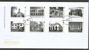 GUERNSEY 2019 JOHN WILSON ARCHITECT SET on UNADDRESSED FIRST DAY COVER - Picture 1 of 1