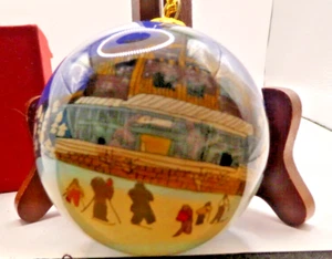 Hand Painted Reverse Art Glass of Copper Mtn,Colorado Ornament - Picture 1 of 5
