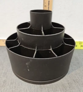 Pampered Chef Karussell Utensilienhalter drehbar drehbar Caddy Lazy Susan schwarz - Bild 1 von 8