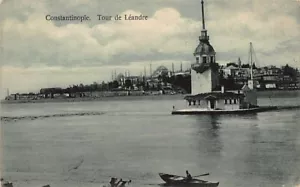 Postkarte FX: RPPC Konstantinopel, Leander Tower, unverpostet, B&W Foto, Türkei - Bild 1 von 2