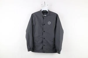 Vintage O'Neill Surfing Boys Large Spell Out Button Windbreaker Jacket Gray - Picture 1 of 12