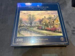Thomas Kinkade painter of light lamplight lane 1000 Piece Jigsaw Gibsons Puzzle - Picture 1 of 2