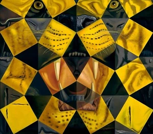 SALVADOR DALI Art Rolled Canvas Print "TIGER" 30x36" - Picture 1 of 1