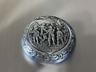 Antique Or Vintage Silver Plated Snuff Box Beautifully Detailed 1 7/8?