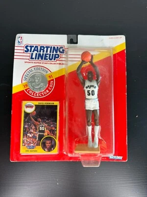 1991 David Robinson Starting Lineup SLU NBA Kenner Collector Figure, Coin & Card - Image 1 of 4