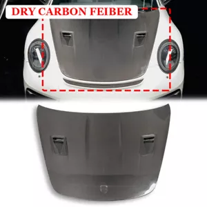 Dry Carbon Fiber Front Bonnet Engine Hood Lid Cover For Porsche 911 991 12-17 - Picture 1 of 8
