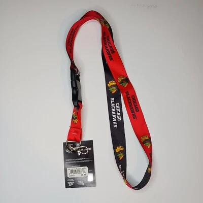 Llavero WinCraft Chicago Blackhawks Lanyard NHL Rojo y Negro Nuevo Foto 1 de 4