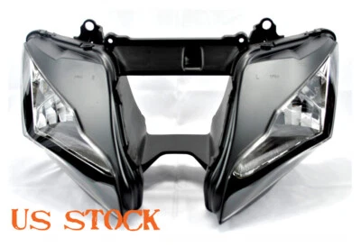 carcaça de conjunto de farol de motocicleta para Kawasaki ZX1000 ZX-10R 2011-2015 - Imagem 1 de 4