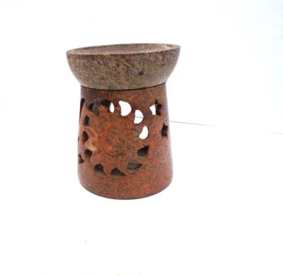 Soapstone Wax Melt Essential Oil Burner Tealight Diffusers Aroma Oil Tart Warmer - Image 1 of 4