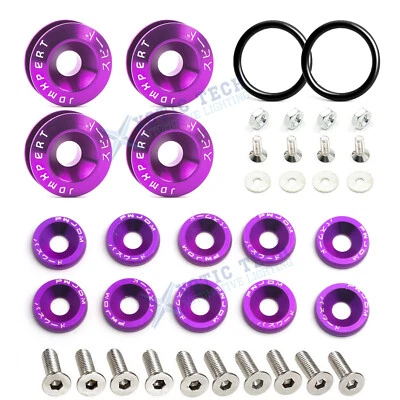 Perno de arandela para parachoques de motor + kit de vestir sujetadores de liberación rápida JDM Foto 1 de 4