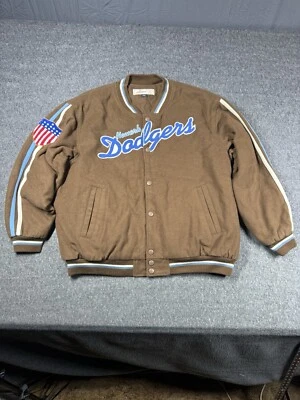 Chaqueta JC Freeman Son Para Hombres 3XL Marrón Newark Dodgers Liga Negra Universitaria Foto 1 de 4