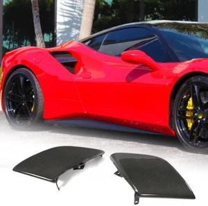 Dry Carbon Fiber Side Fender Vent Air Duct Covers Fit For Ferrari 488 GTB Spider - Picture 1 of 13