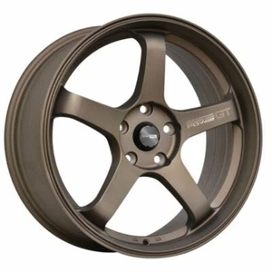 PDW GT 18X8 WHEELS 5/114.3 SATIN BRONZE 18 INCH 40P PERFORMANCE ALLOY RIMS - Picture 1 of 2