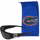 Lunettes de soleil Florida Gators chrome enveloppant avec sac en microfibre sous licence NCAA