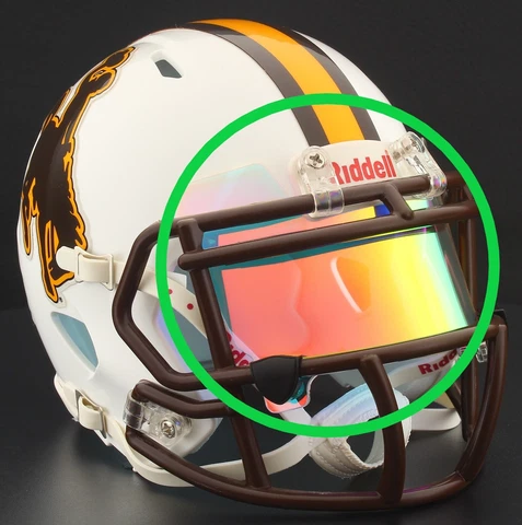 EYE SHIELD / VISOR  ONLY! for WYOMING COWBOYS Mini Football Helmet Cover