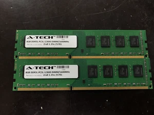A-Tech 16GB (2X8GB) 2rx8 PC3L-12800 DDR3L-1600 DESKTOP RAM - Picture 1 of 2