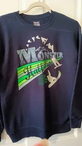 Monster Half Pipe Snowboard Sweatshirt 18th Annual Tour YOUTH XXL Men's Small - Picture 1 of 5