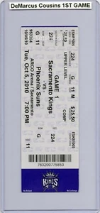 Boleto completo DeMarcus Cousins debut en la NBA 1er juego jugado 2010 Kings vs Suns 10/5 - Imagen 1 de 10